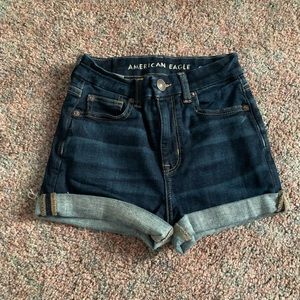 American Eagle high rise jean shorts